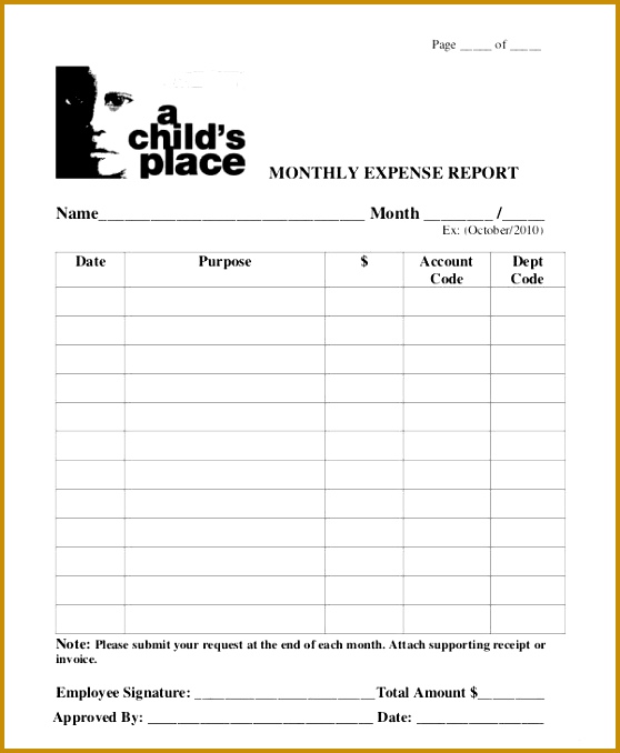 Expense Report Template 11 Free Sample Example Format 678558