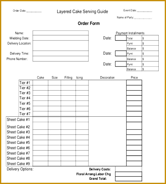 15 Bakery Order Templates – Free Sample Example Format Download 604544