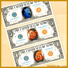 FREE Finding Nemo and Dory printable play money 219219