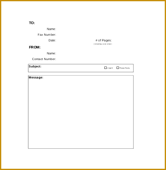 Free Sample Blank Fax Cover Sheet Download 558544