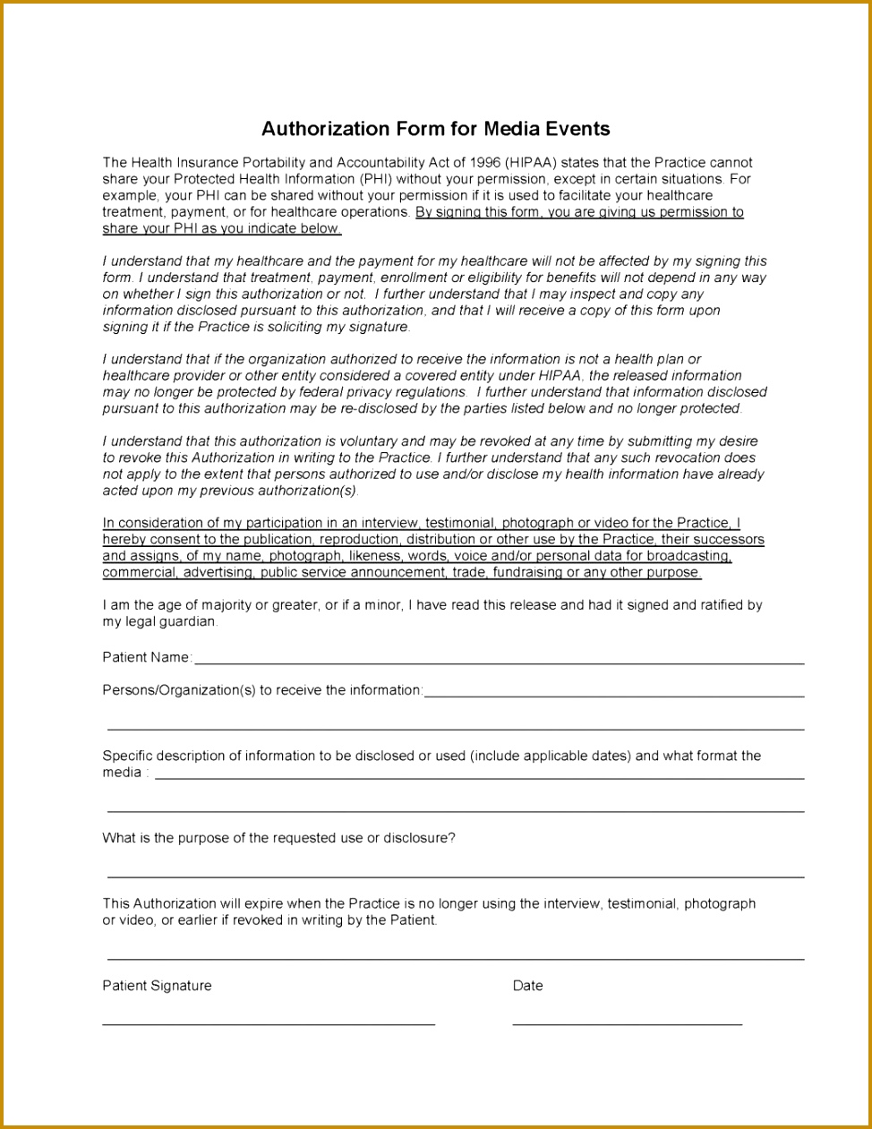 Business Associate Agreement Template Hipaa Release Form Ny Span Hipaa Authorization Form Ny Form 1261974