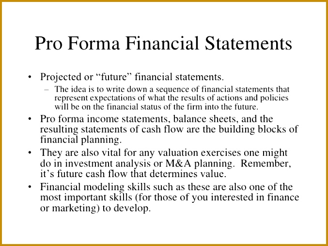Pro Forma Financial Statements 2 Pro 677507