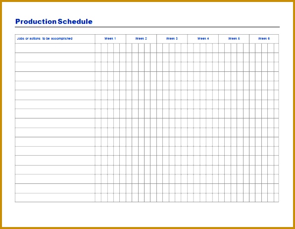 free production schedule template Yahoo Search Results 462596