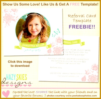 Like Hazy Skies Designs and a free template each month This month is a referral card 353345