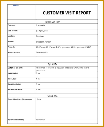 Download Report Template for Free – TidyForm CORO CHEM Time In Time Out Purpose FORMAT NO REV NO MKT 01 SALES TECHNICAL VISIT REPORT Customer 441362