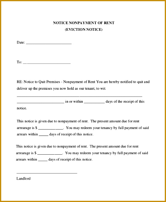 Sample Eviction Notice Template 37 Free Documents In Pdf Word 558678