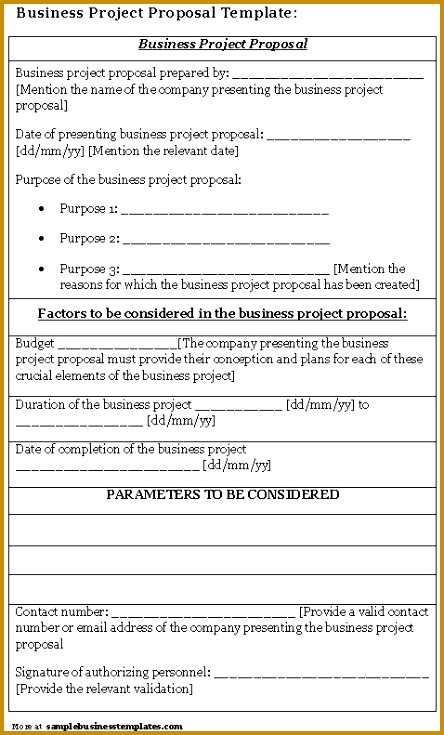Business Project Proposal Sample 444735