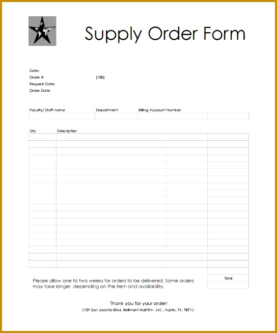 3 Stock Request form Template | FabTemplatez