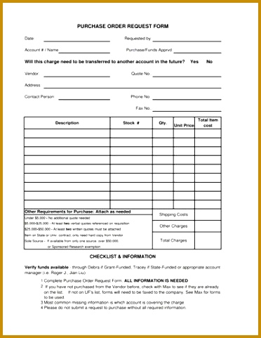 3 Stock Request form Template | FabTemplatez
