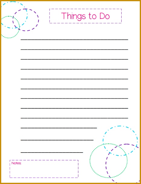 Free Printable Things To Do List I love this whimsical to do list template 466608
