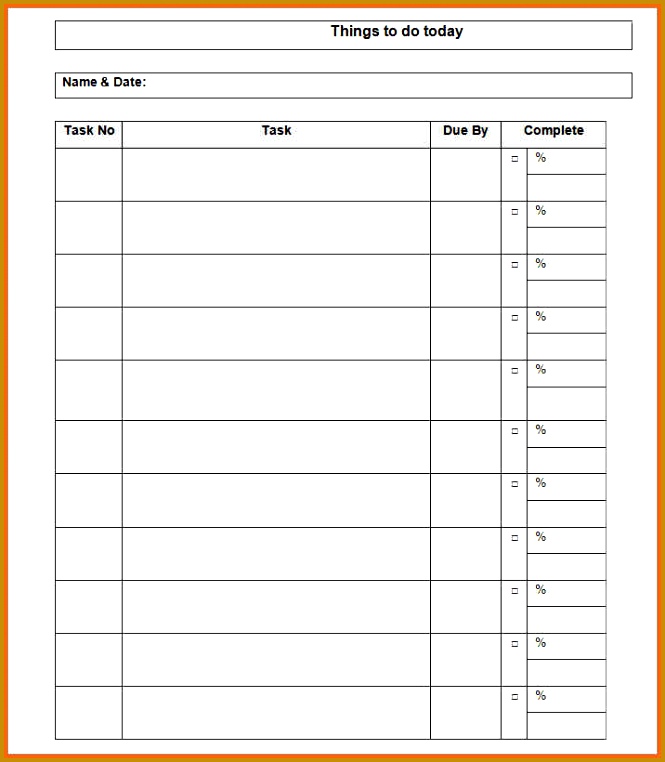 to do list template word things to do today to do list template word 762665
