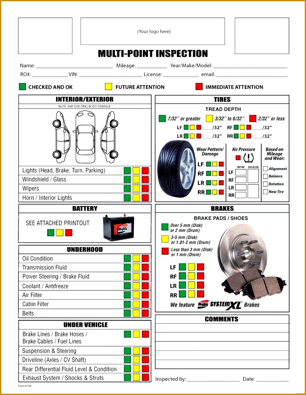 Motor Vehicle Inspection Checklist Template Vehicle Ideas 9741257