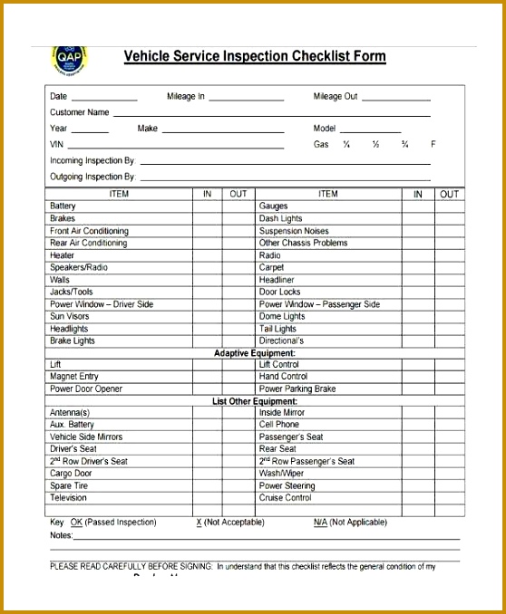 5 Vehicle Service Form Sample Free Sample Example Format Download 678558