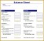 7 Balance Sheet format In Excel
