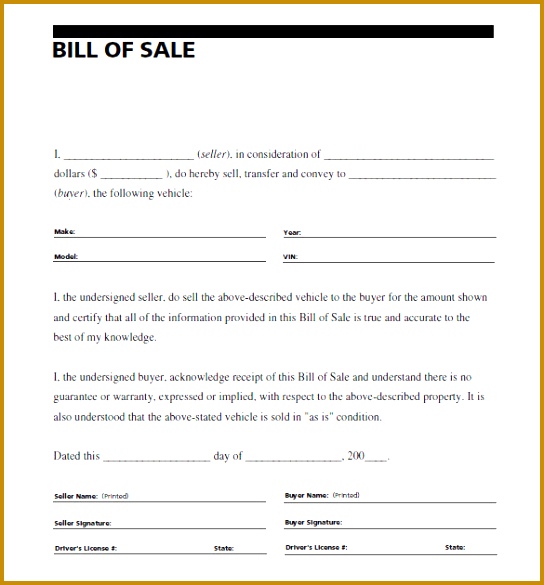 auto bill of sale 585544