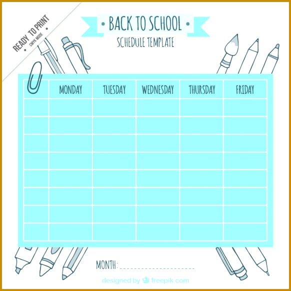 cute timetable template 582582