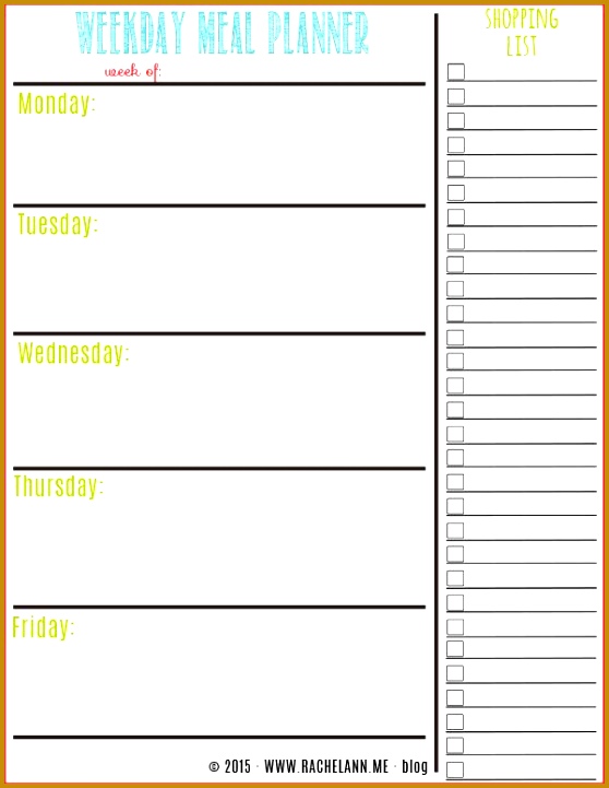 meal planning template 721558