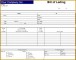 6 Editable Bill Of Lading Template