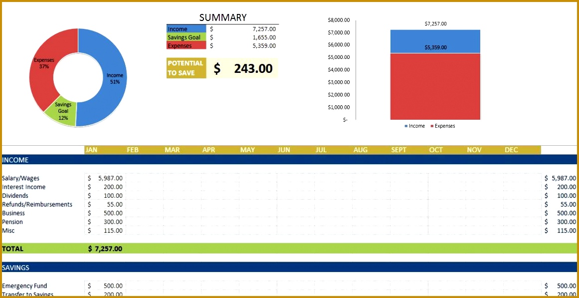 excel expense template 5971161
