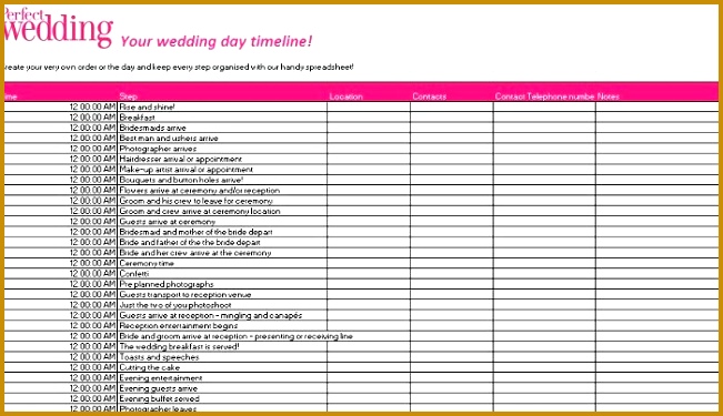 wedding guest list itinerary templates 375651