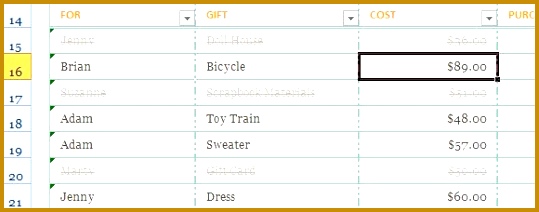 Holiday Gift List Template For Excel 2013 with Excel Christmas Gift List Template Software Download 212539