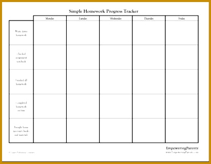 Simple homework chart 320411