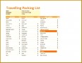 5 Packing List Template