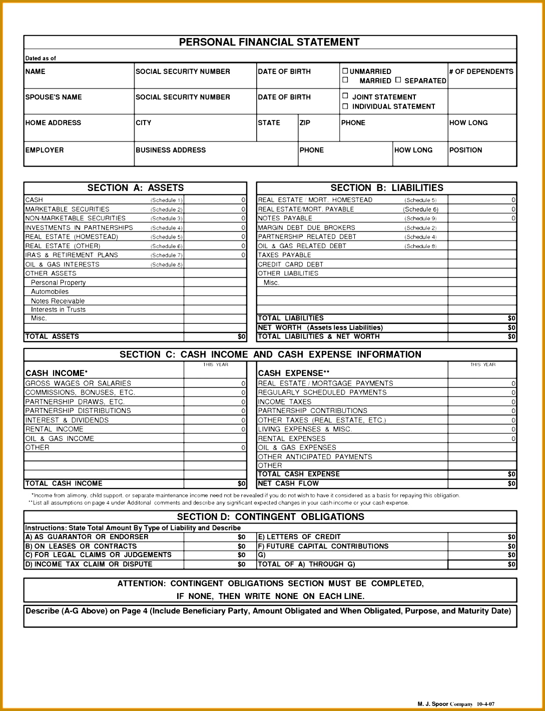 personal financial statements templates personal financial statement template excel zmdstx5b 14221089