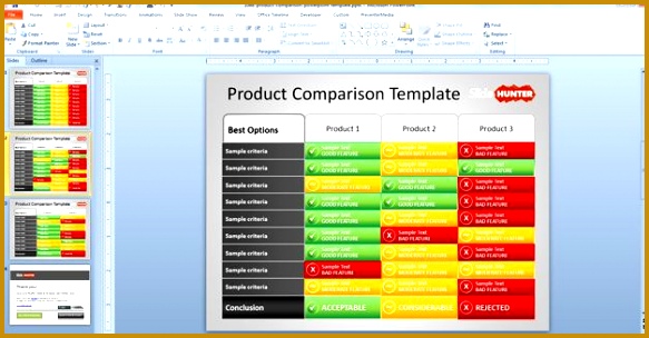Free Product parison PowerPoint Template 304583