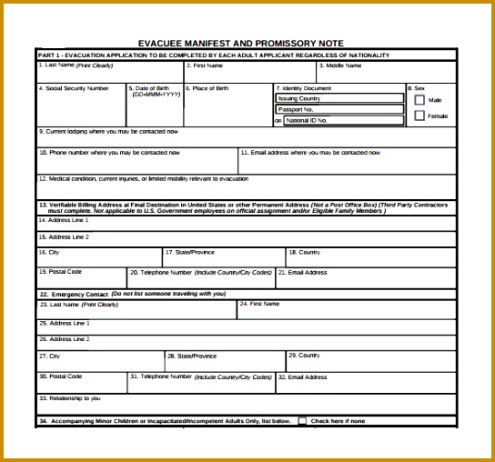 promissory note template 508544