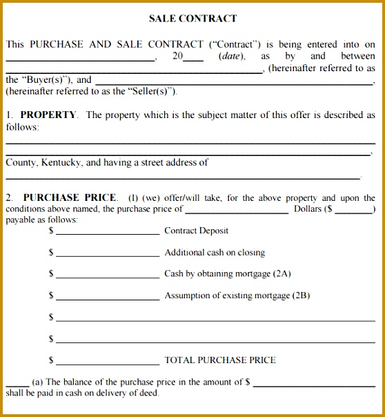 sales contract template 604558
