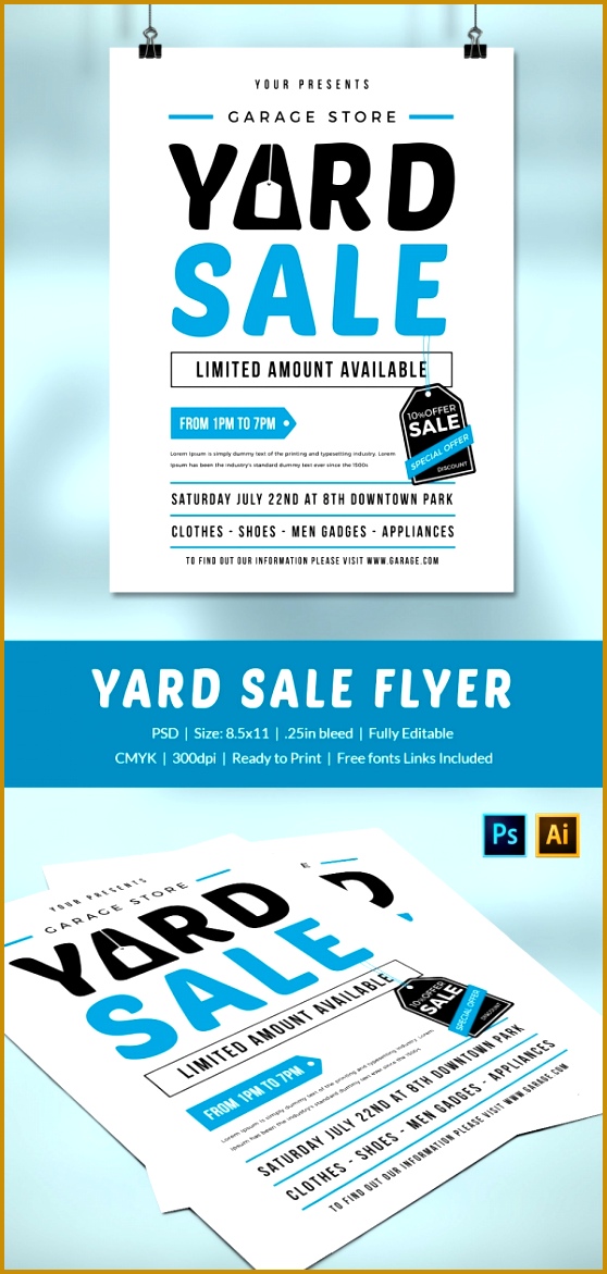 yard sale flyer template 1171558