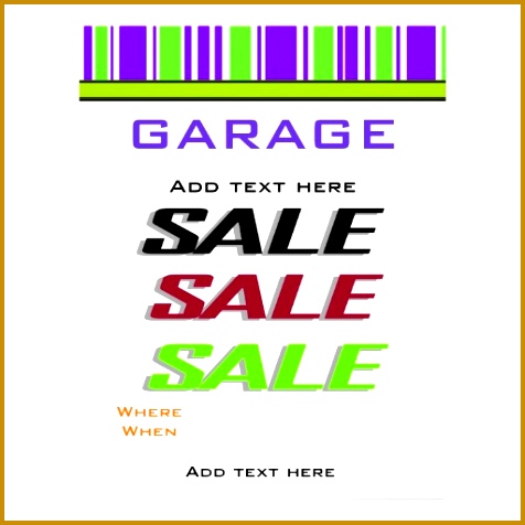 garage sale flyers 476476