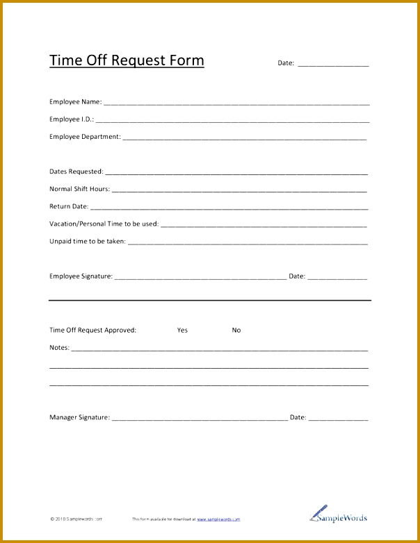 employee vacation request form template lost receipt form template from accounting and search results 604782