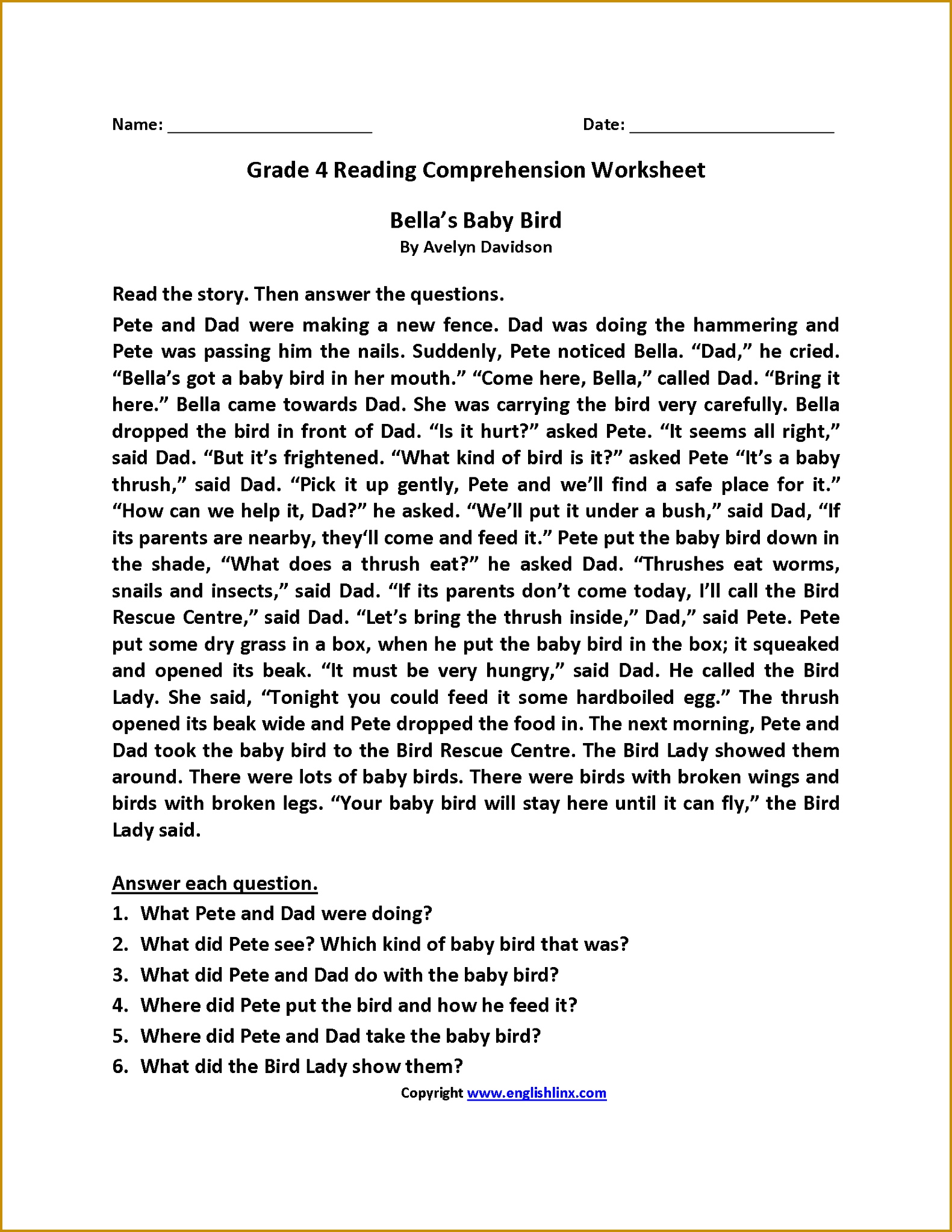 Astonishing Reading Worksheets Fourth Grade Reading Worksheets Wedding Ideas Alliswelus 20461581