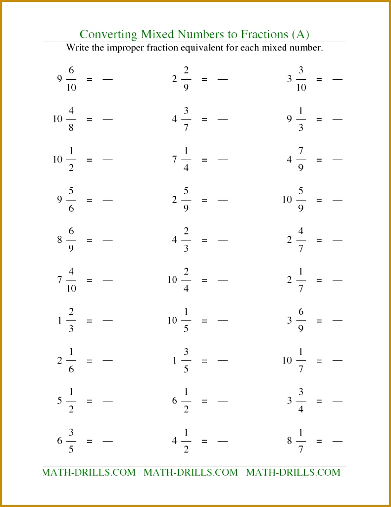 Converting Improper Fractions & Mixed Numbers Worksheets m great website for any needs Teaching Pinterest 1023790