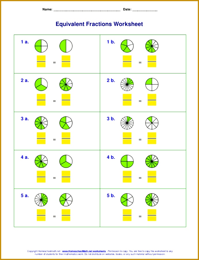 Basic Fraction Worksheets 692903
