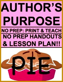 AUTHOR S PURPOSE LESSON & HANDOUTS NO PREP Print & Go AUTHOR S PURPOSE Lesson Plan 283219