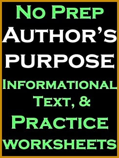 Author s Purpose Activities Literacy Writing Activities NO PREP 325244