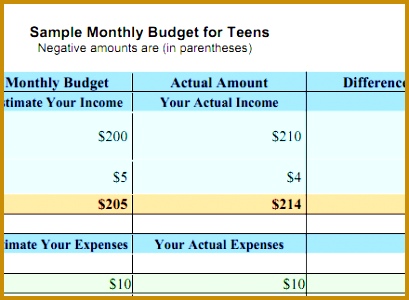 Teen Bud Worksheet 300409