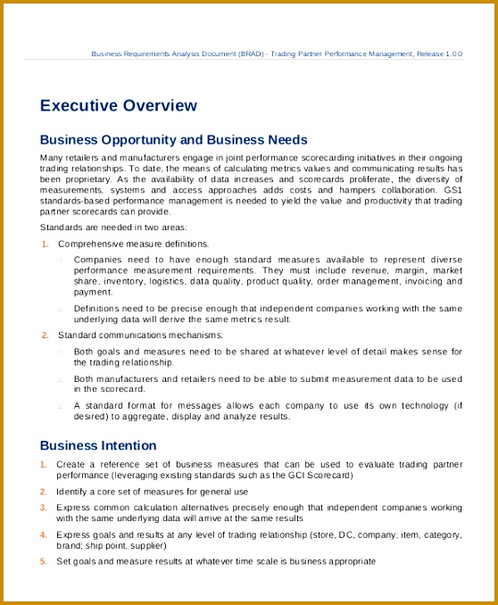 Business Requirements Document Template 73569 Requirements Analysis Template 6 Free Word Excel Pdf Business Requirements Analysis Template 678558