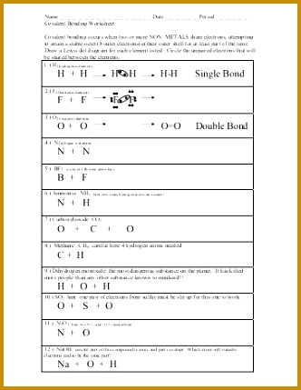 Printables Covalent Bonding Worksheet types of bonds and covalent bonding worksheet colina middle chemical school 429332