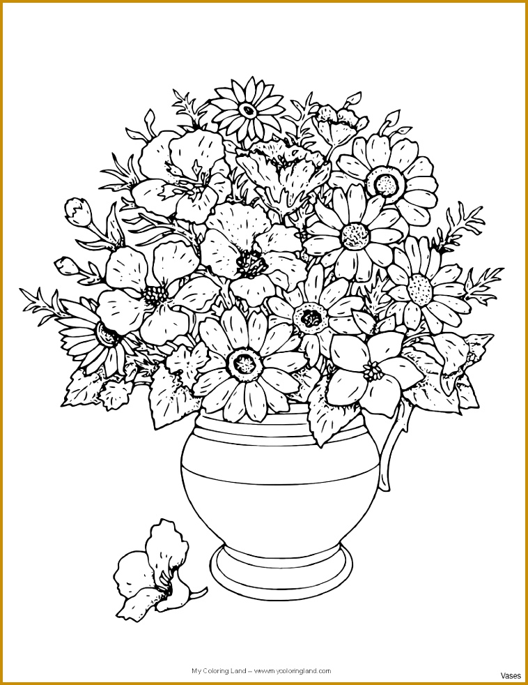 Vases Flowers In Vase Coloring Pages A Flower Top I 0d 982758