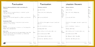 Punctuation Activity Sheets 160320