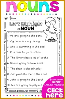Nouns No Prep Printables 333219