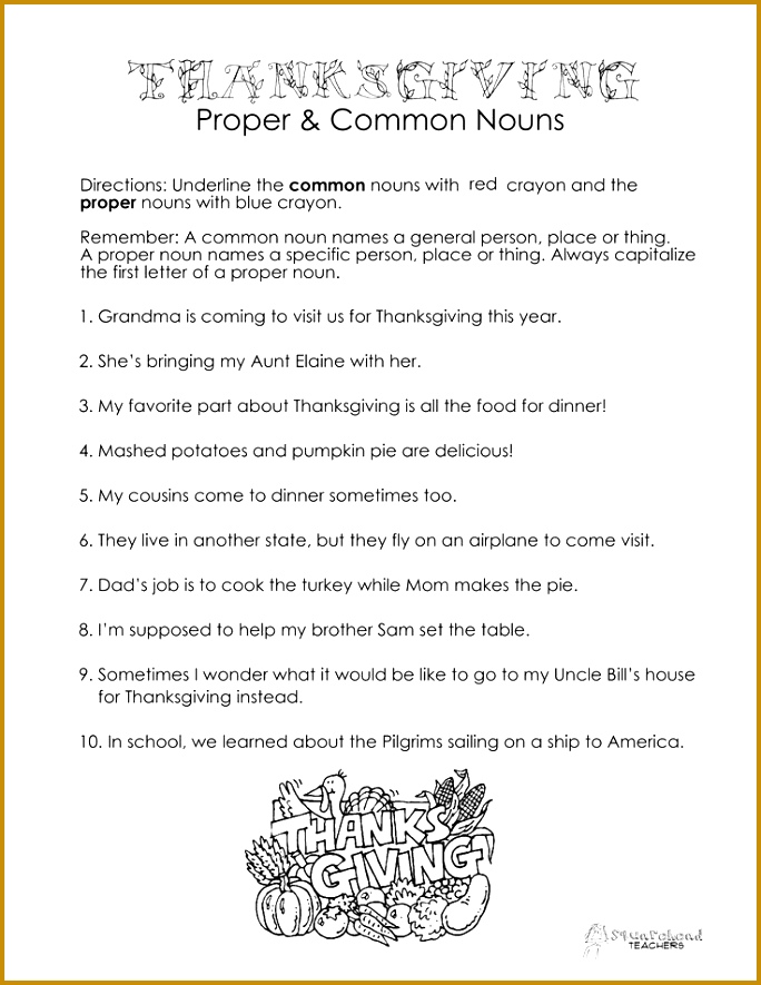 Thanksgiving proper & mon nouns 885684