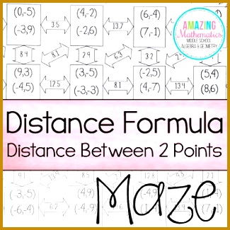 Distance Formula Maze 325325