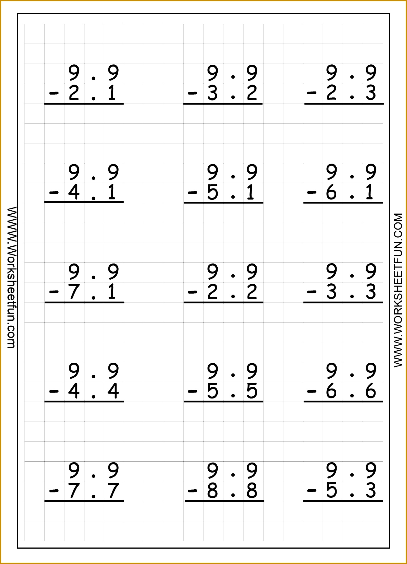 Christmas Adding And Subtracting Decimals Worksheet 18131307