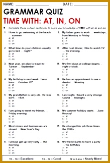 Free printable PDF grammar worksheets quizzes and games from A to Z for 323219