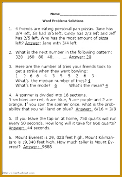 Test Your 5th Grader with These Math Word Problem Worksheets 362251